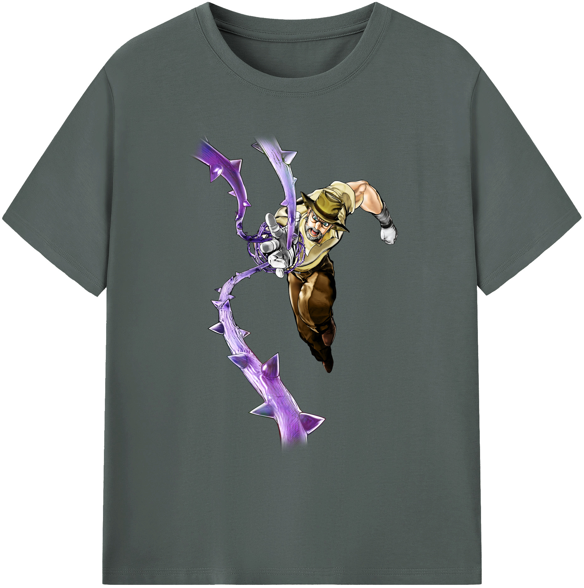 （画像用） ジョジョの奇妙な冒険 ジョセフ?ジョースター JoJo's Bizarre Adventure Joseph Joestar 綿100％ メンズ半袖Tシャツ｜肌触りやわらか＆通気性